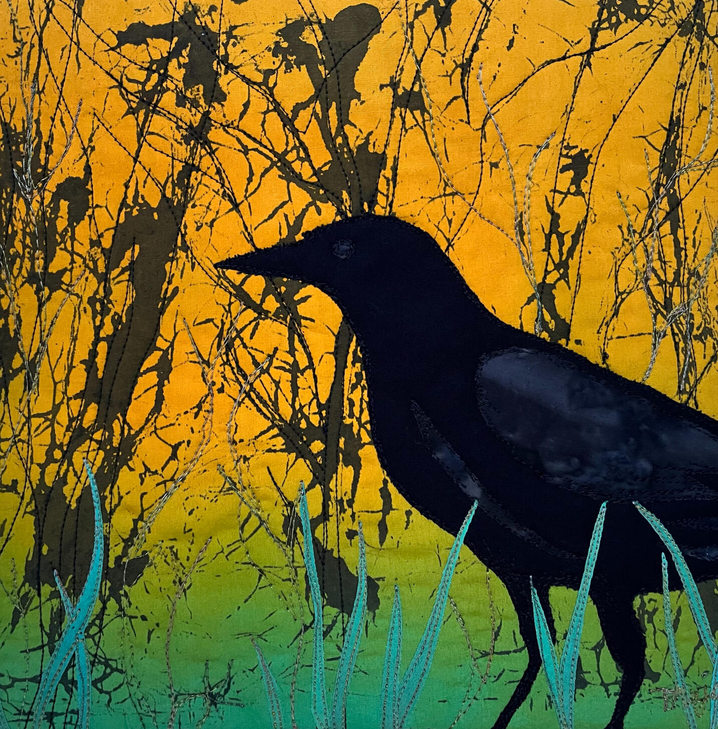 Early Morning Crow sold at Textures Craftworks, Hamilton