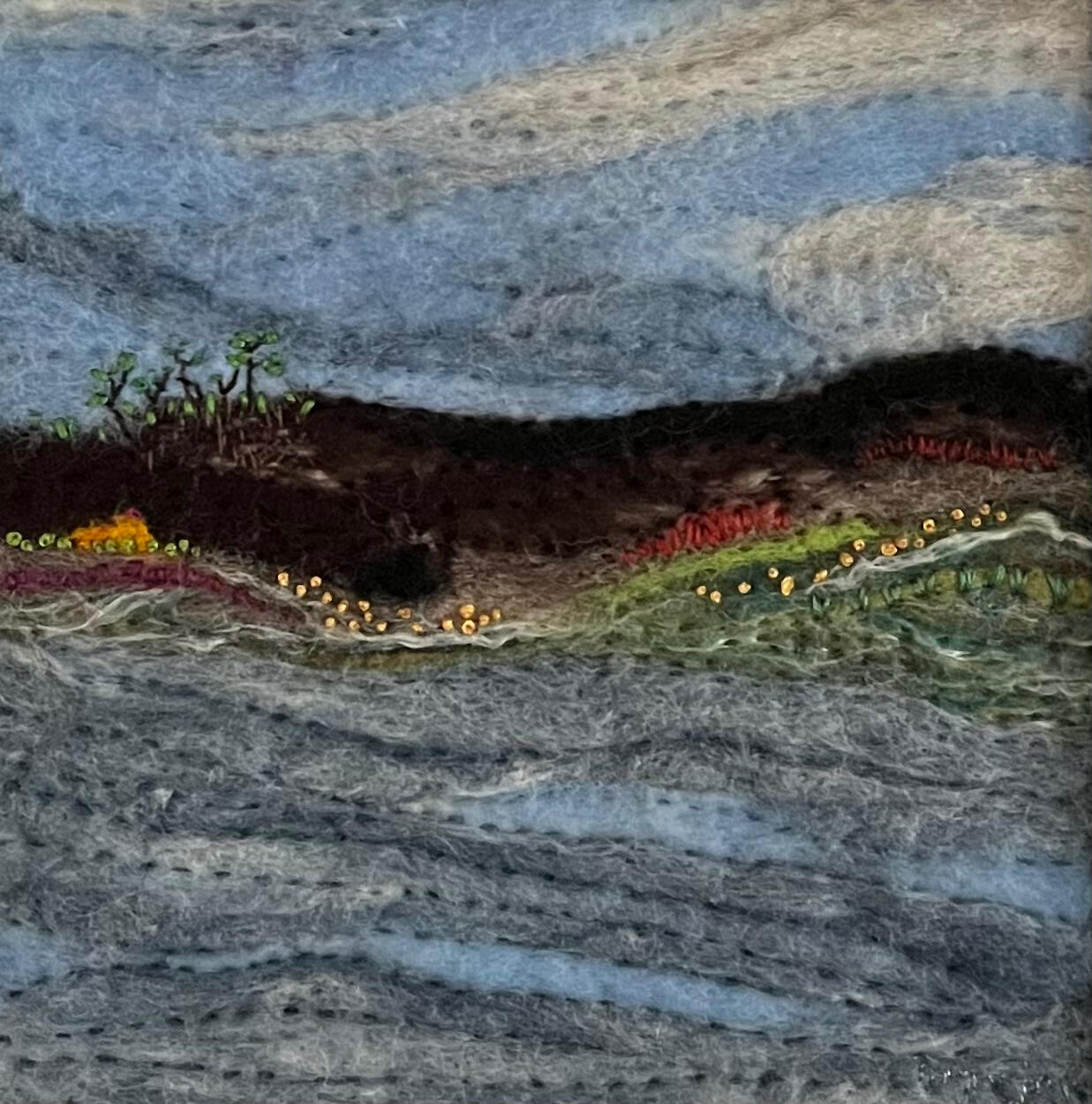 WIND ON THE WATER (7.5” square) • SOLD at Art Etc., Art Gallery of Burlington ON