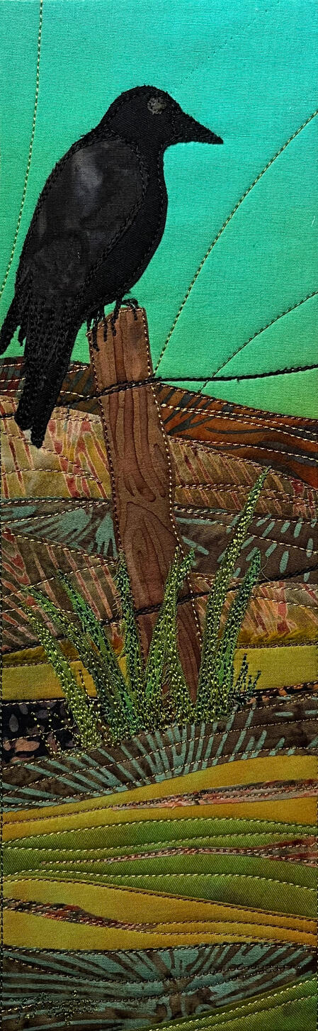 The Watchman. 4x12" mounted on canvas. Available at Textures Craftworks on Locke St., Hamilton